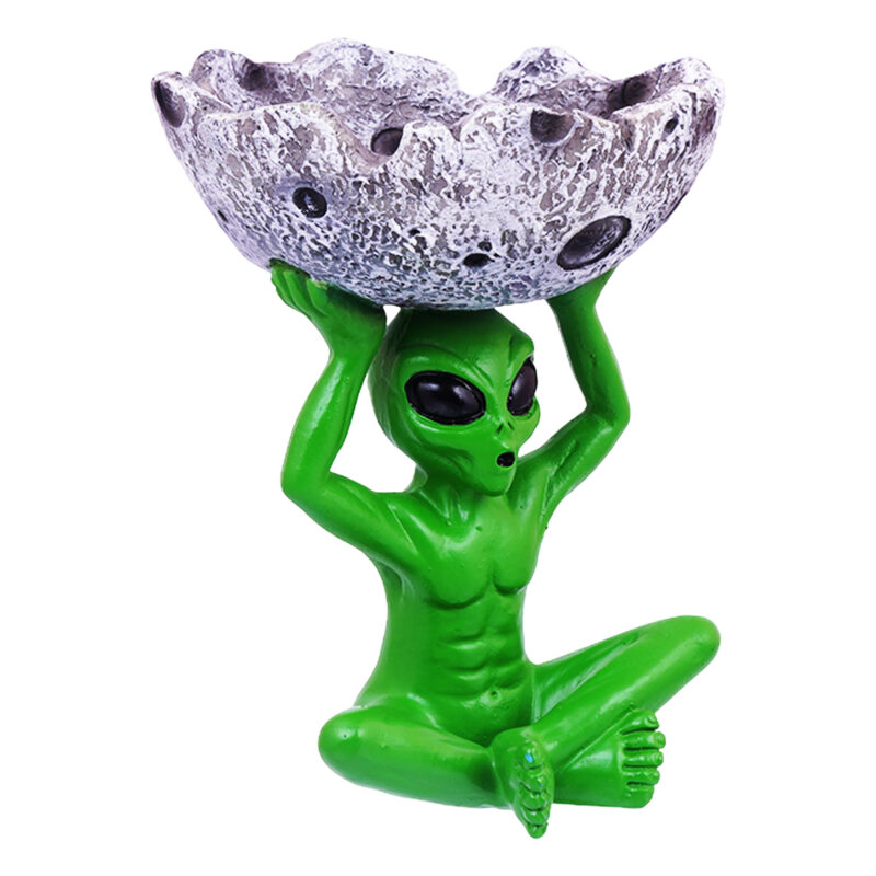 Alien Holding Moon Ashtray