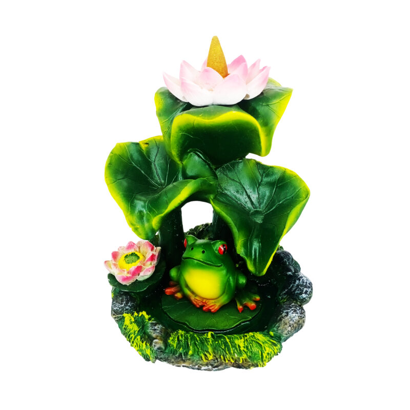 Frog And Lily Backflow Incense Burner