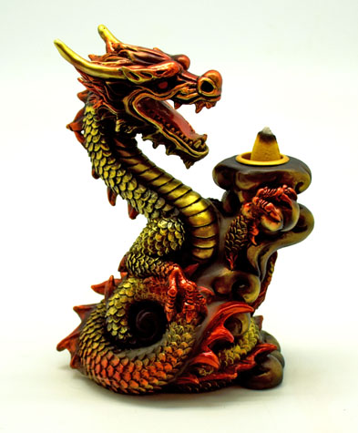 Copper Dragon Back Flow Incense Burner