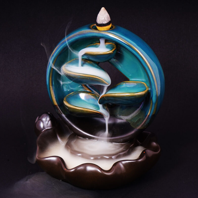 Round Ceramic Back Flow Incense Burner