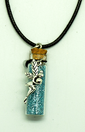 Fairy Blue Glitter Necklace