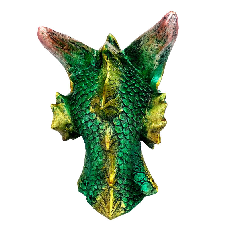 Big Green Dragon Bust Back Flow Incense Burner