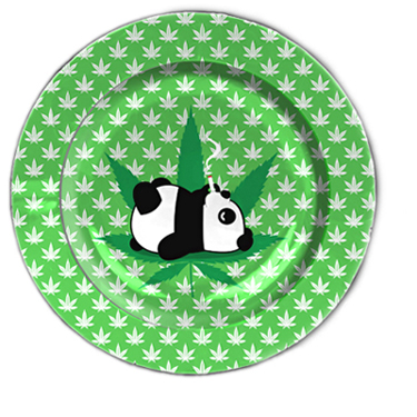 Panda /Leaf Tin Ashtray