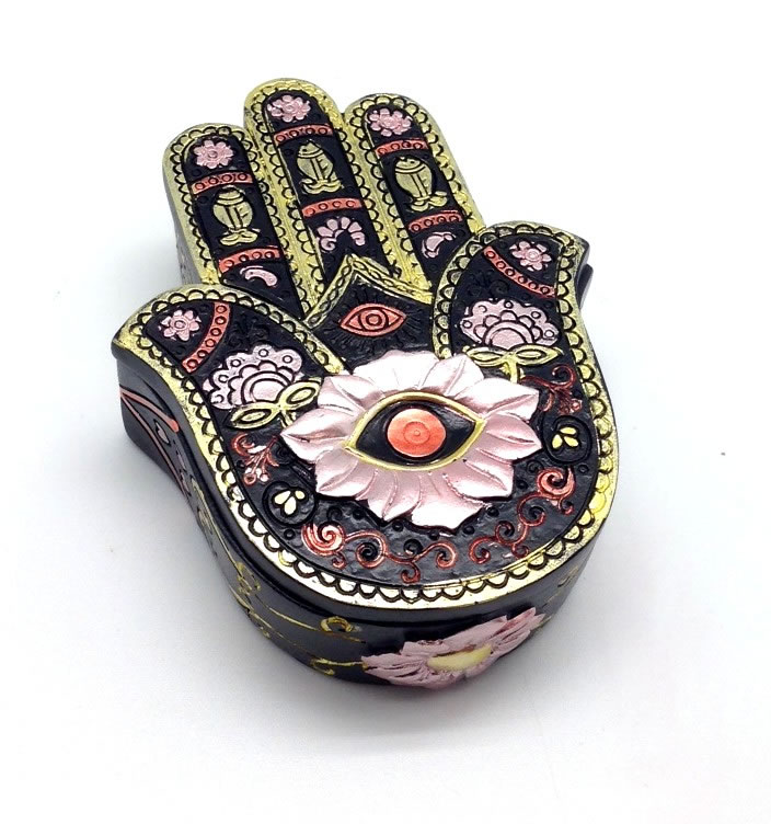 Green/Piink Hamsa Hand Box