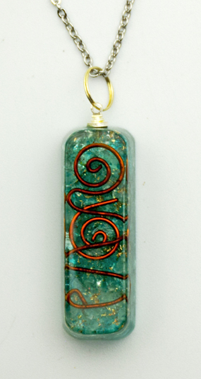 Aquamarine Orgonite Necklace