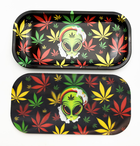 Alien 3D Rolling Tray With Magnetic Cover