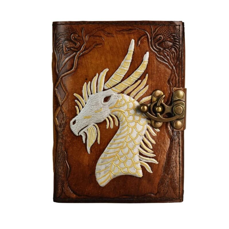5 X 7 Two Tone Leather Embossed Dragon Journal