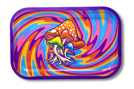 Mushroom Rainbow Swirl Rolling Tray