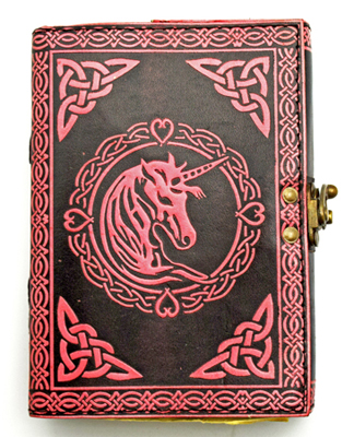 Pink Unicorn Leather Embossed Journal