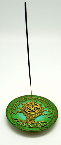 Tree Of Life Round Incense Burner