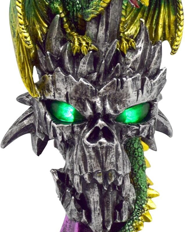 2 Headed Dragon On Led Skull Light