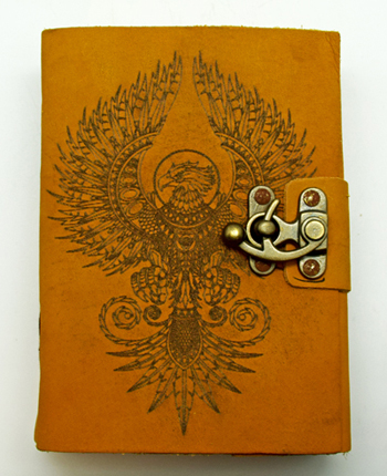 Soft Leather Embossed Leather Phoenix  Journal