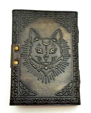 Cat Leather Embossed Journal