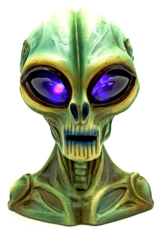 Alien Head With Led Eyes