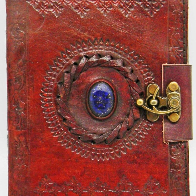 Stone Eye 5 x 7 Leather Journal with Lock